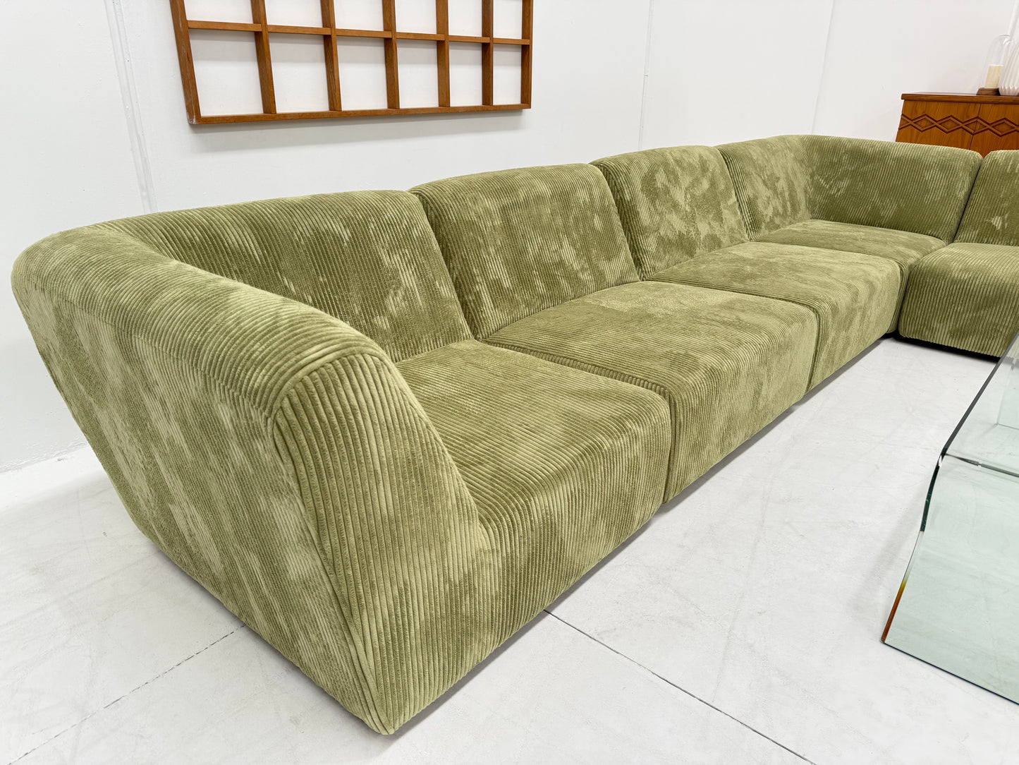 Large Green Modular Sofa