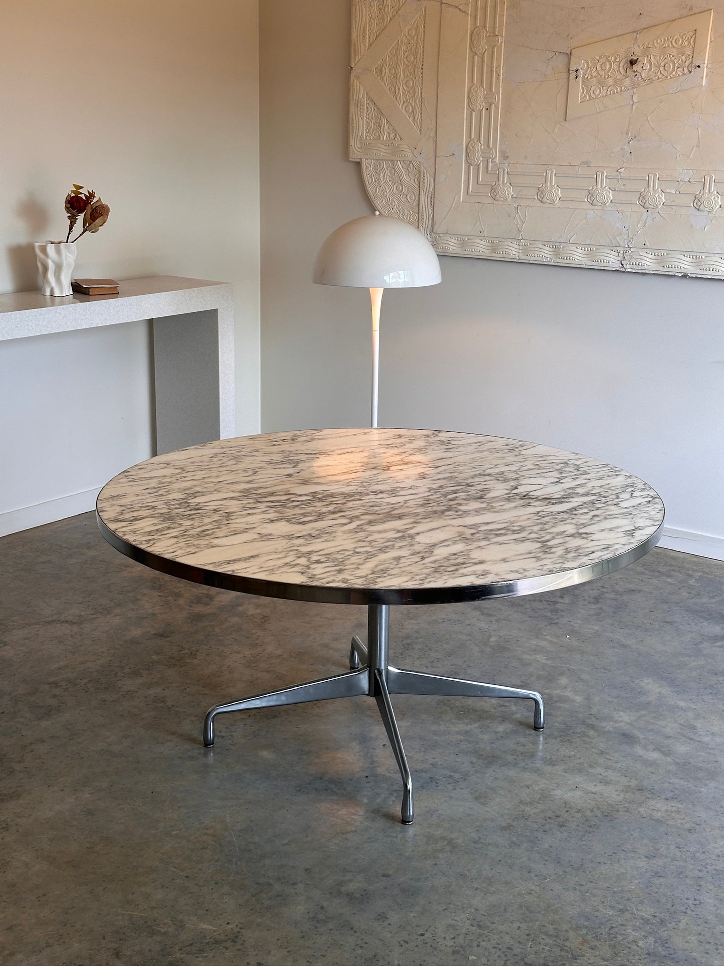 Vintage Eames Marble Dining Table