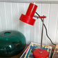 Mid Century red enamel desk lamp