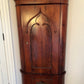 Antique Flambe Mahogany Corner Cabinet