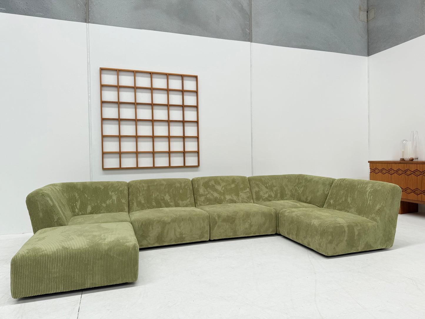 Large Green Modular Sofa