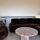 Italian Mid Century Vintage Chocolate Velvet Lounge Suite + Armchair