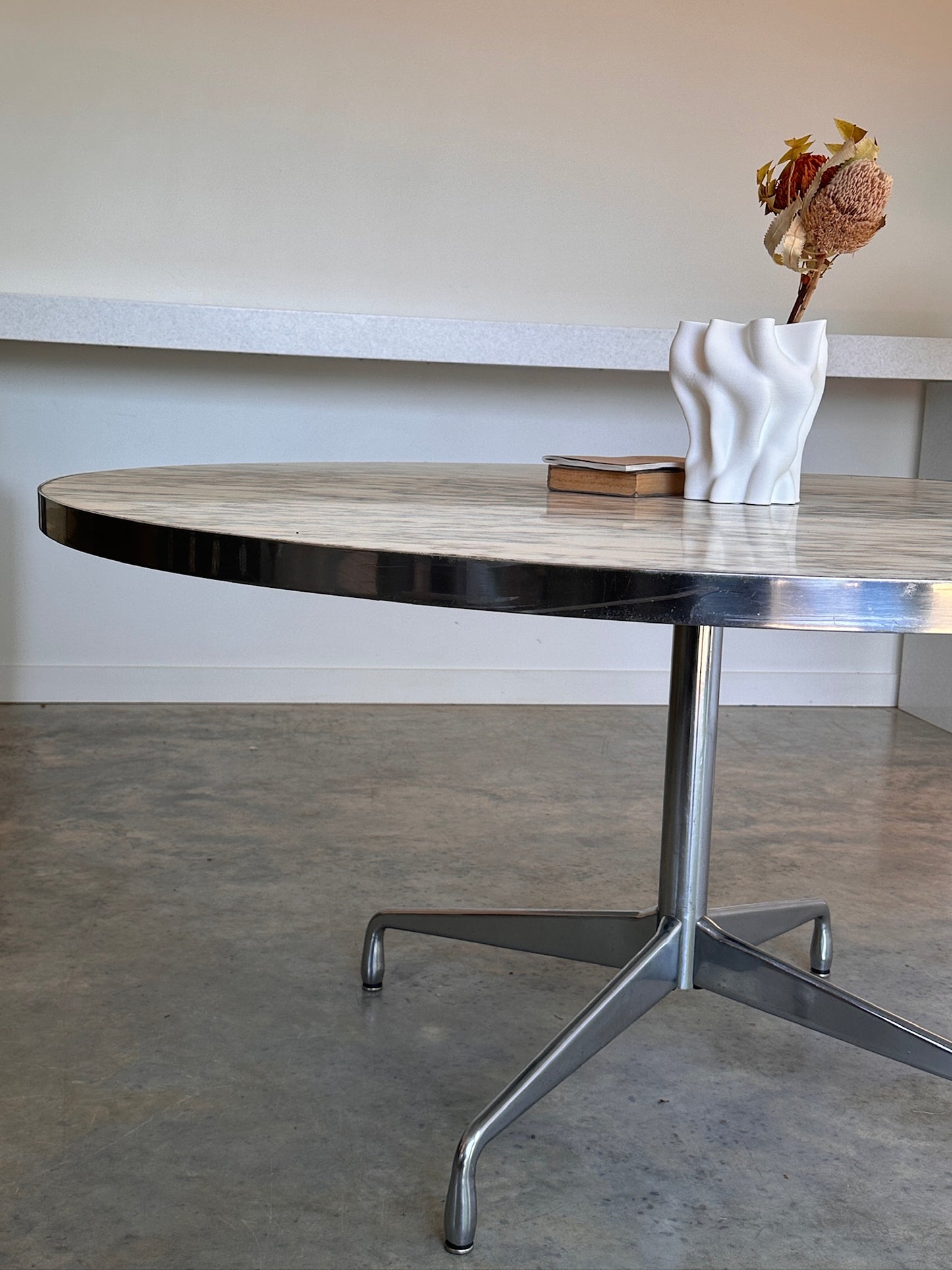 Vintage Eames Marble Dining Table