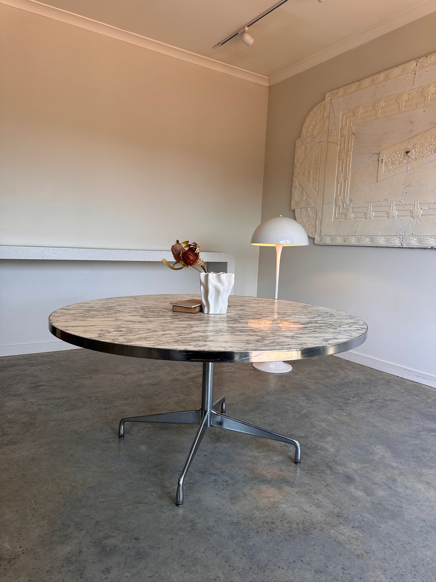 Vintage Eames Marble Dining Table