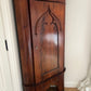 Antique Flambe Mahogany Corner Cabinet