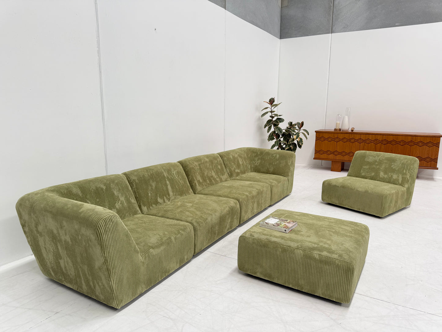 Large Green Modular Sofa