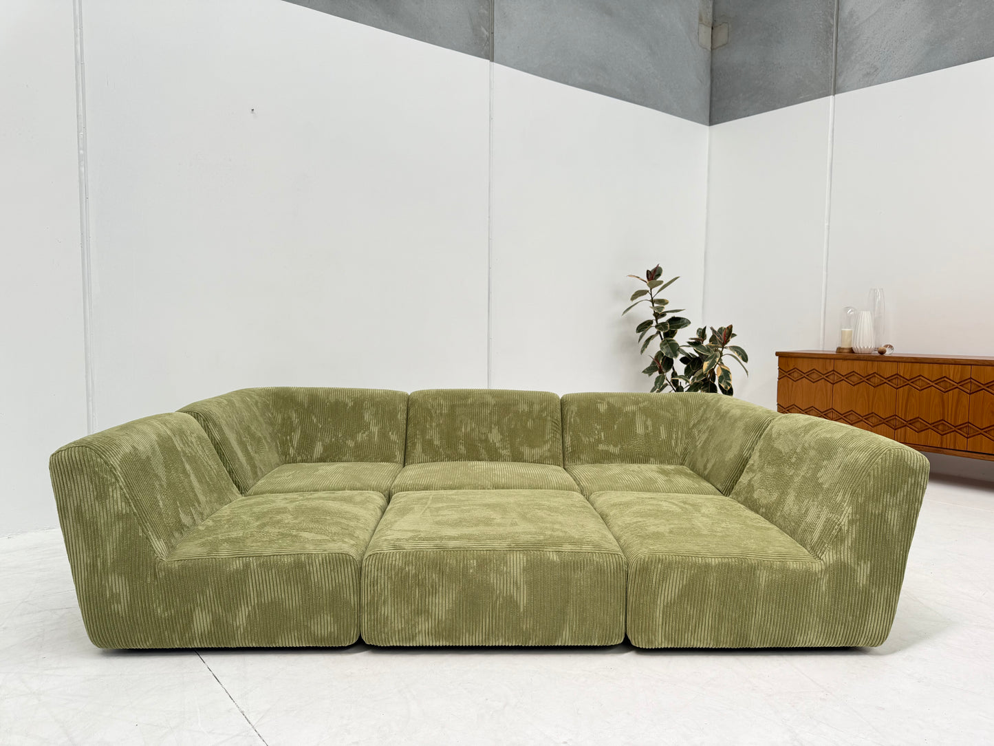 Large Green Modular Sofa