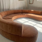 Bespoke Blush Velvet Curved Modular Sofa