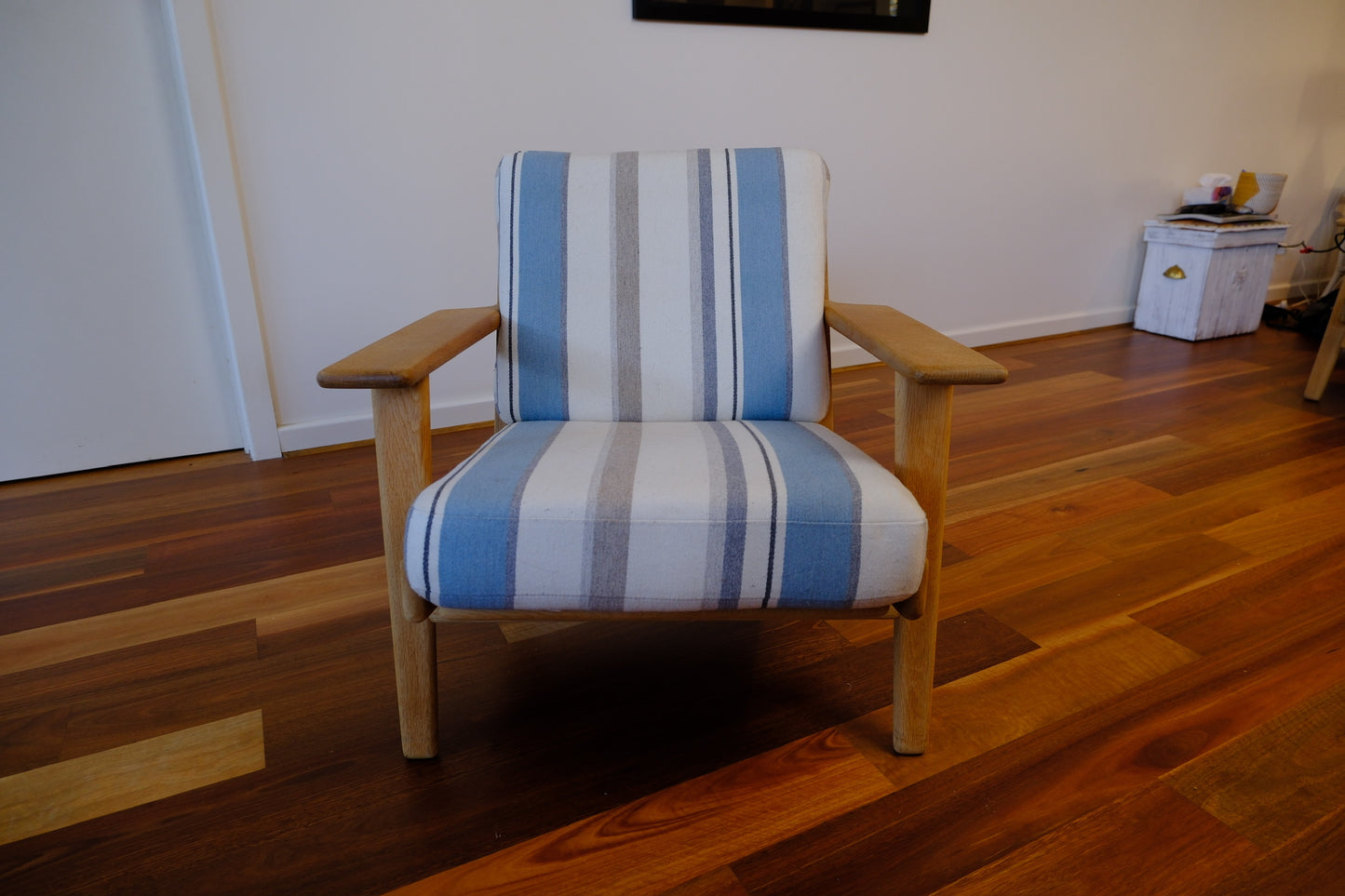 Vintage Hans Wegner Plank Chair and Footstool