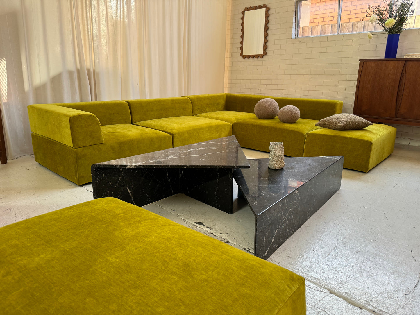 Bespoke Chartruese Block Modular Sofa Set