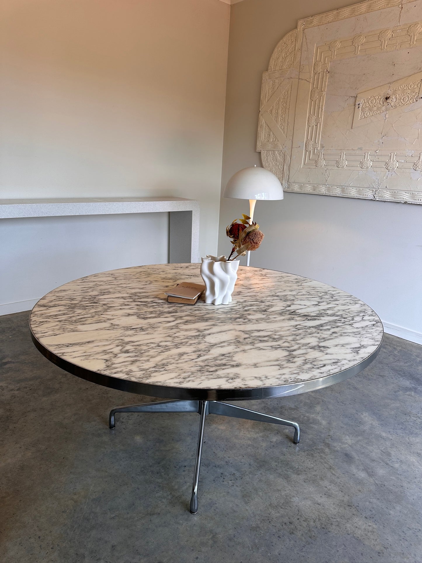 Vintage Eames Marble Dining Table