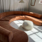 Bespoke Blush Velvet Curved Modular Sofa