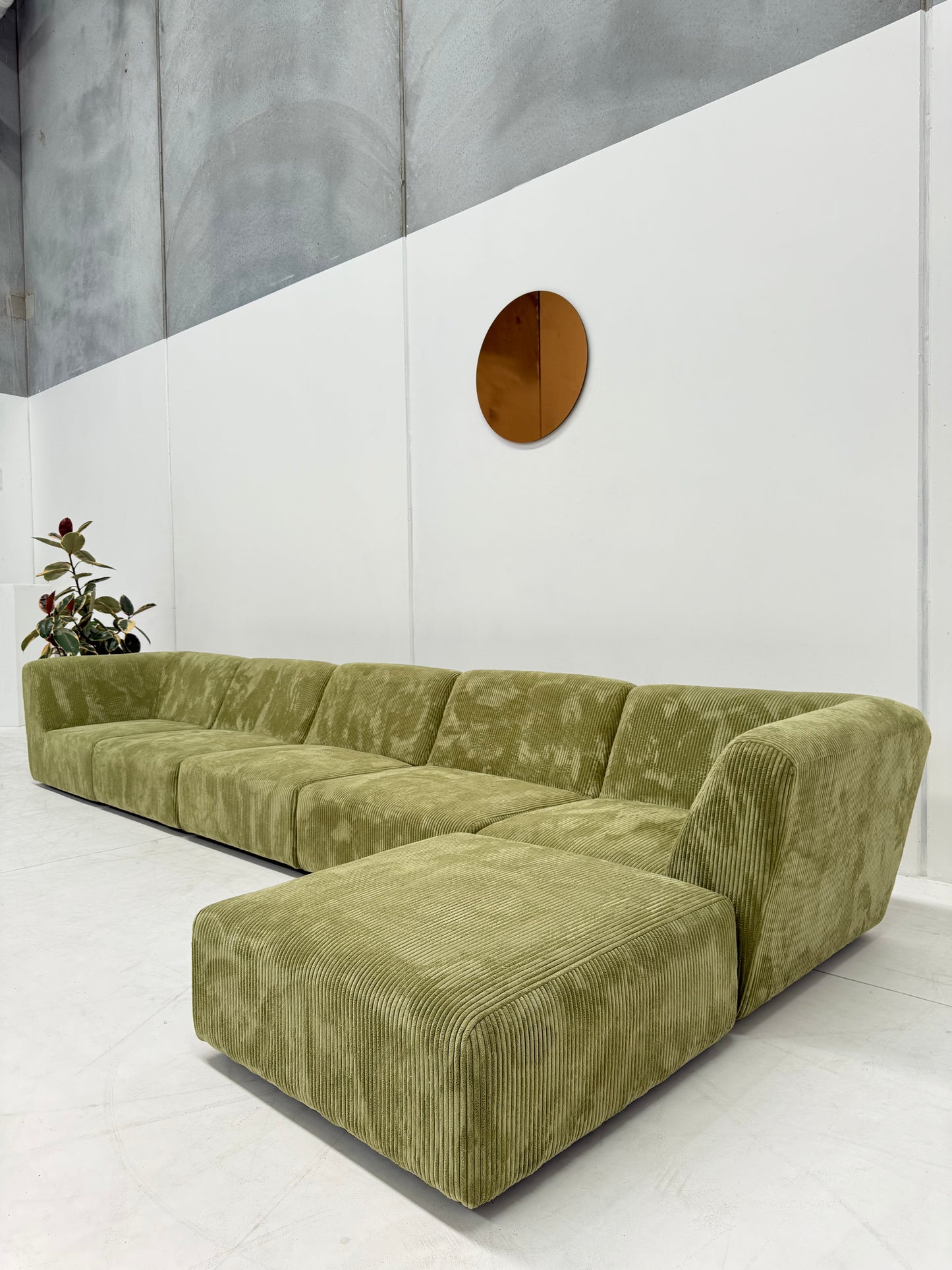 Large Green Modular Sofa