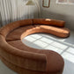 Bespoke Blush Velvet Curved Modular Sofa