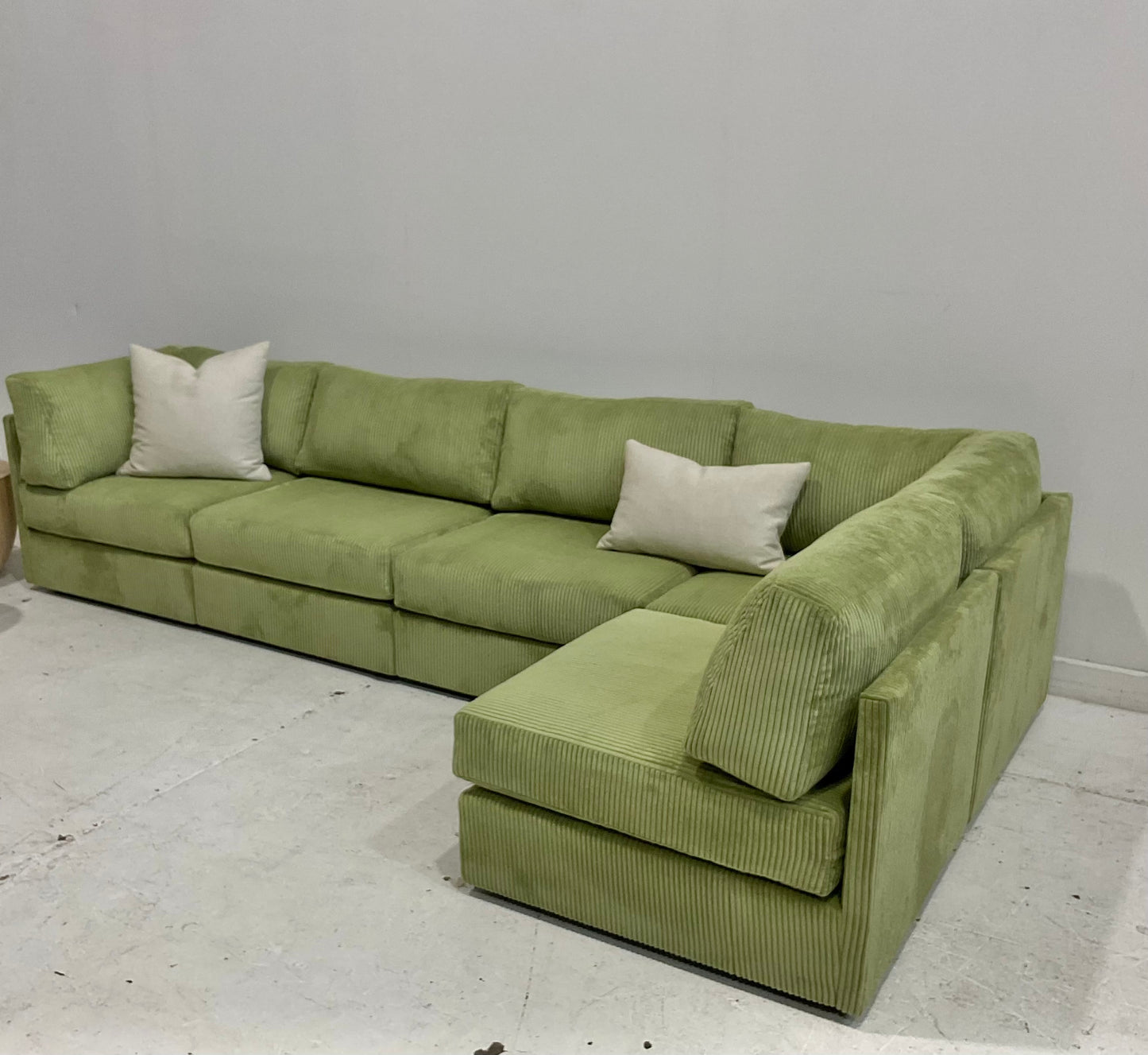 Custom Order - Green Modular Corduroy Sofa