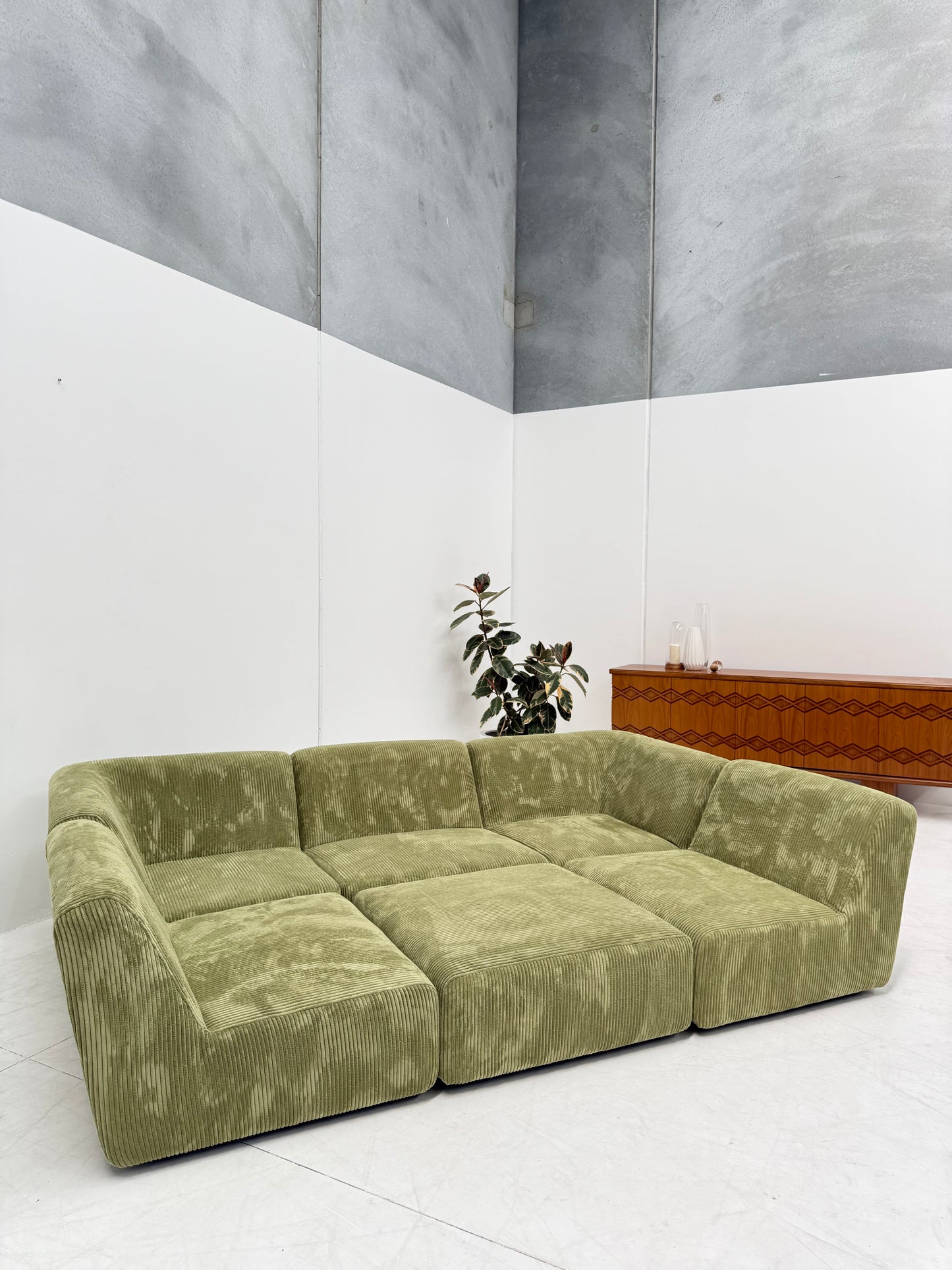 Large Green Modular Sofa