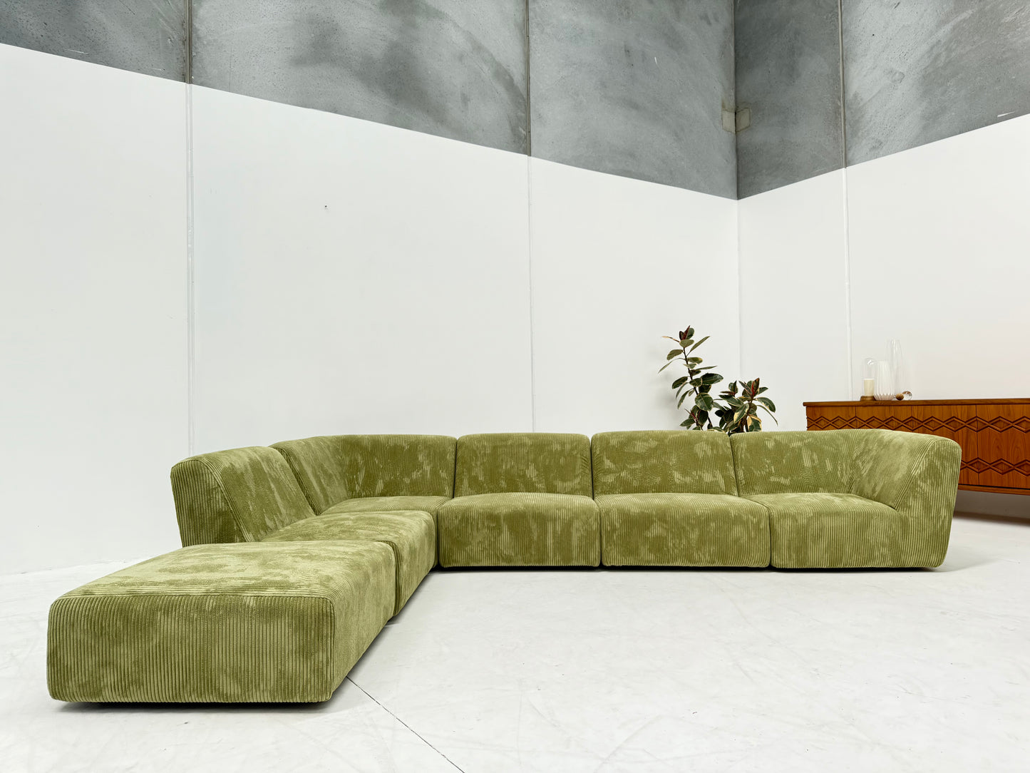 Large Green Modular Sofa