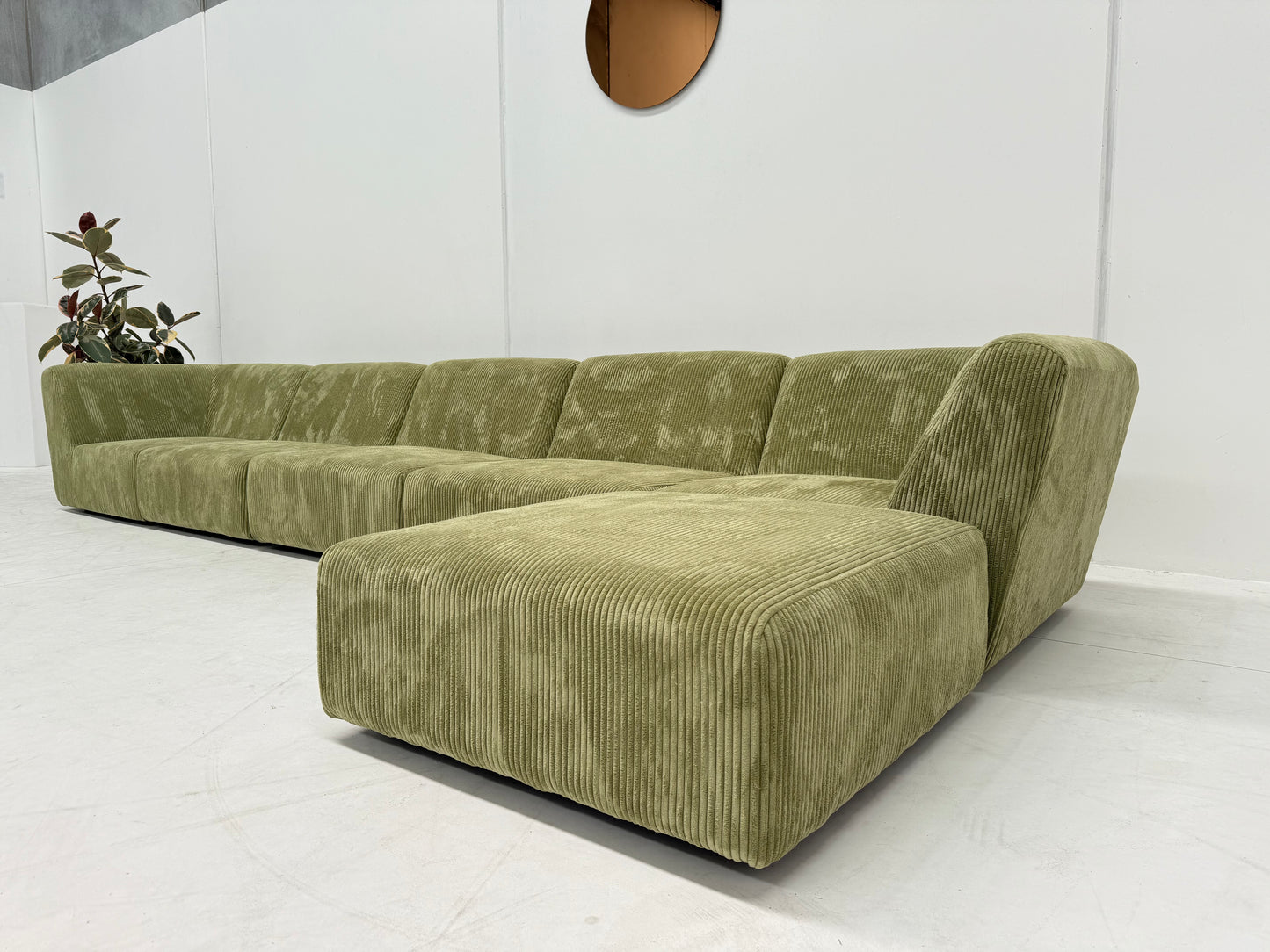 Large Green Modular Sofa