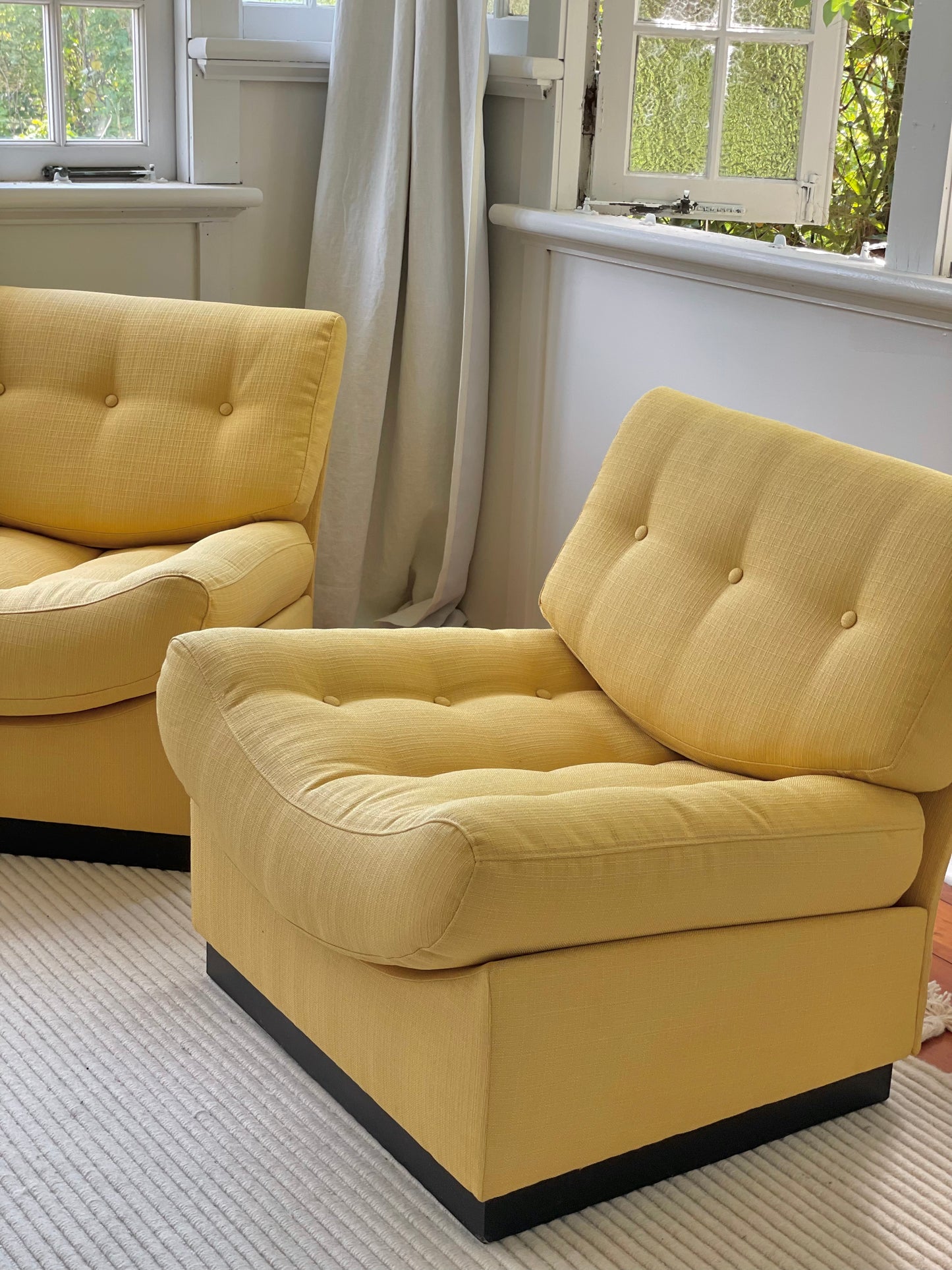 Yellow Lounge Chair - Sold as a pair