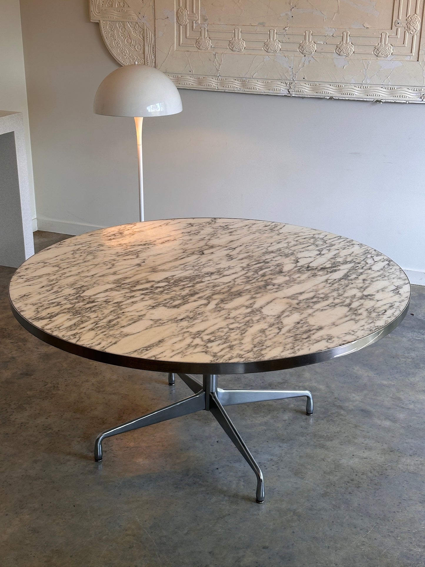 Vintage Eames Marble Dining Table