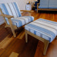 Vintage Hans Wegner Plank Chair and Footstool