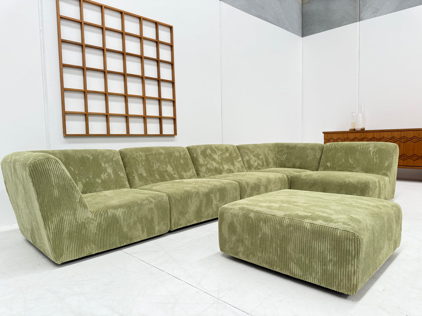 Large Green Modular Sofa