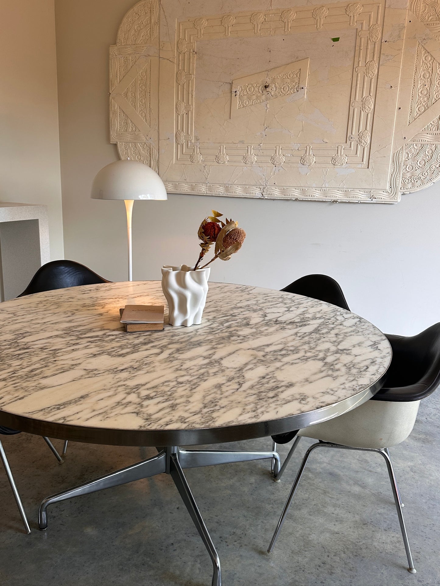 Vintage Eames Marble Dining Table