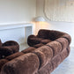 Italian Mid Century Vintage Chocolate Velvet Lounge Suite + Armchair