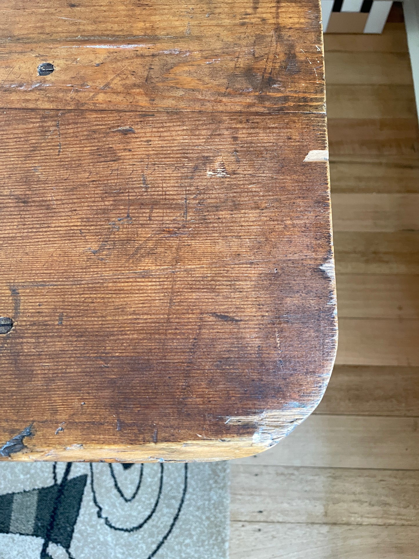 Vintage timber trestle table