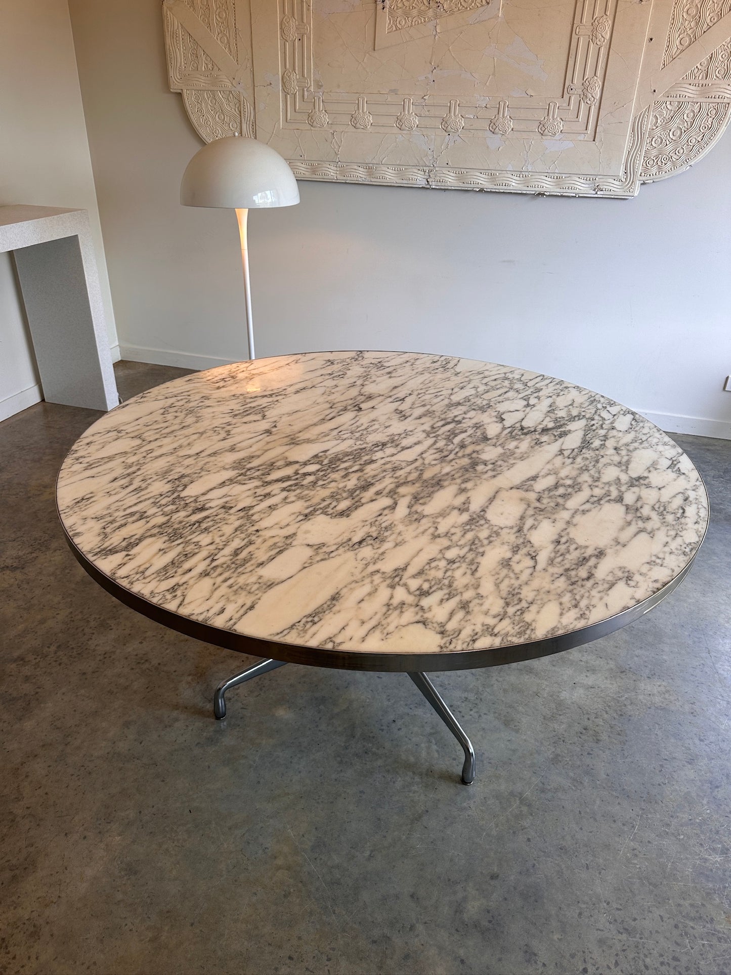 Vintage Eames Marble Dining Table