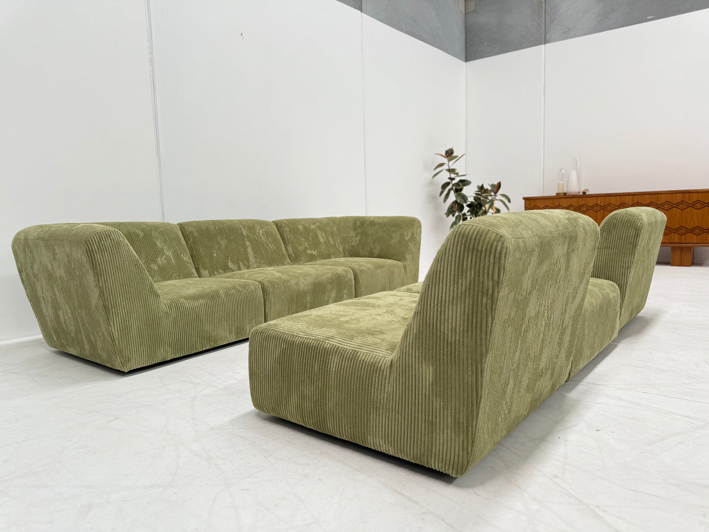 Large Green Modular Sofa