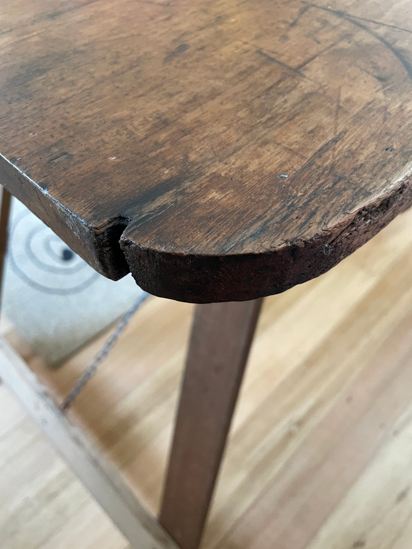 Vintage timber trestle table