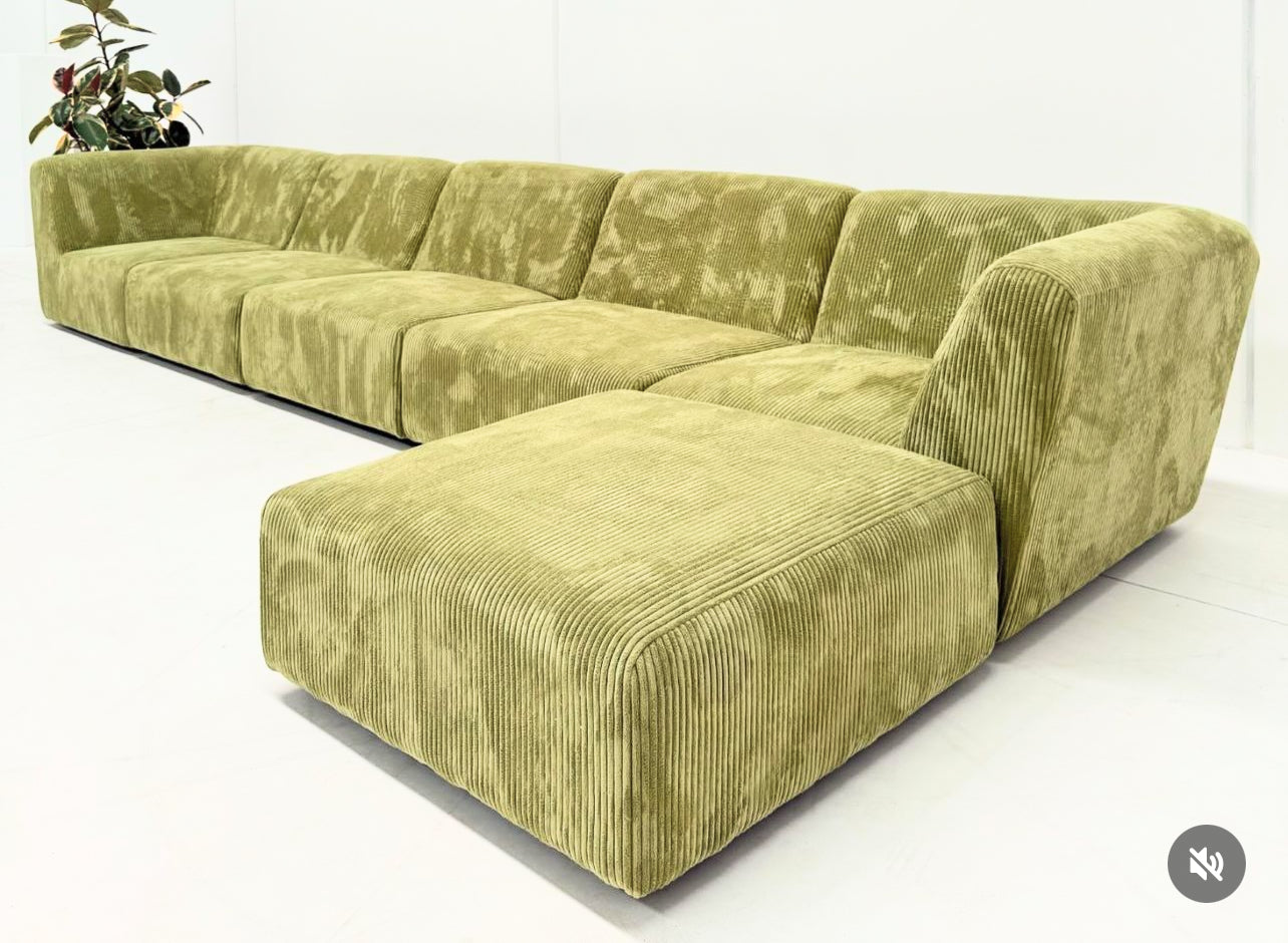 Large Green Modular Sofa