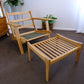 Vintage Hans Wegner Plank Chair and Footstool