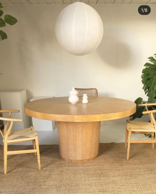 Vintage Oak Round Dining Table