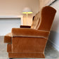 Classic 60's Caramel Velvet Sofa