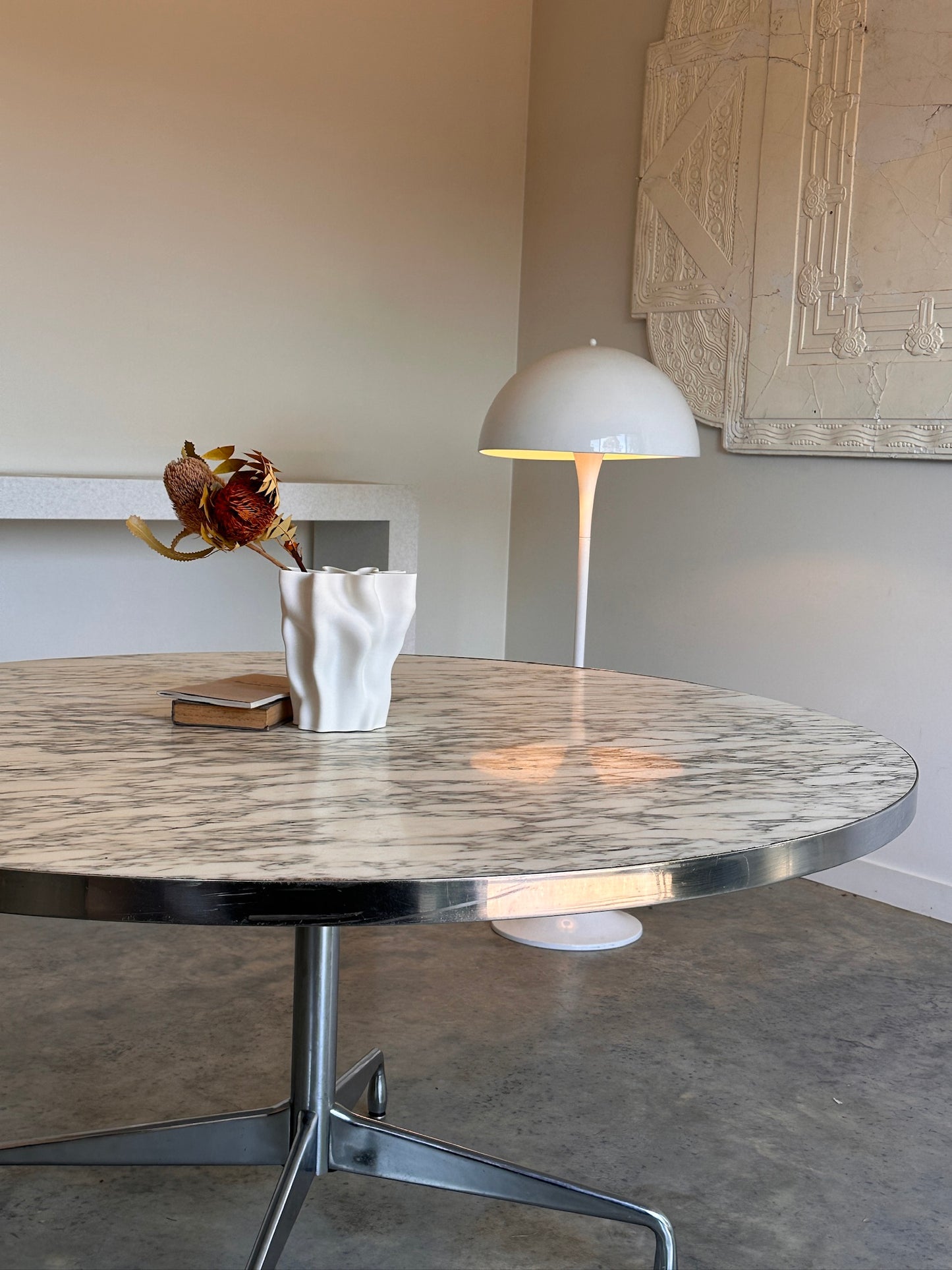 Vintage Eames Marble Dining Table