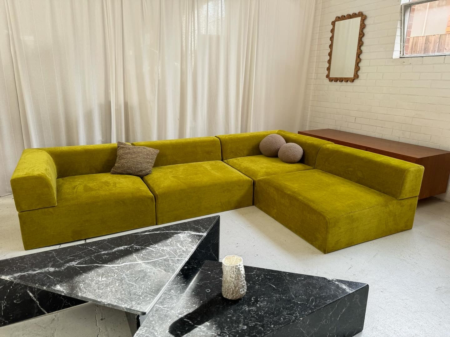 Bespoke Chartruese Block Modular Sofa Set