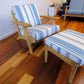 Vintage Hans Wegner Plank Chair and Footstool