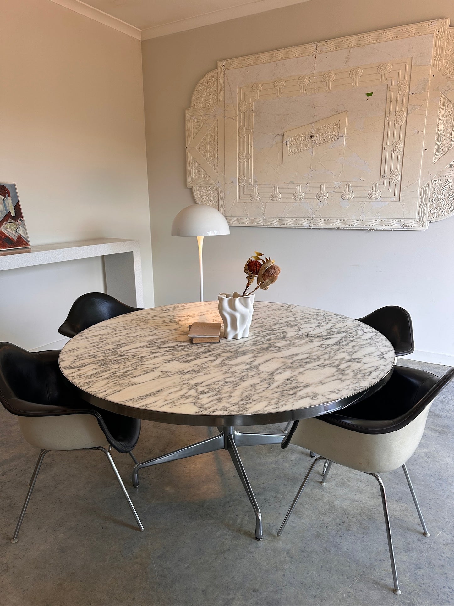 Vintage Eames Marble Dining Table