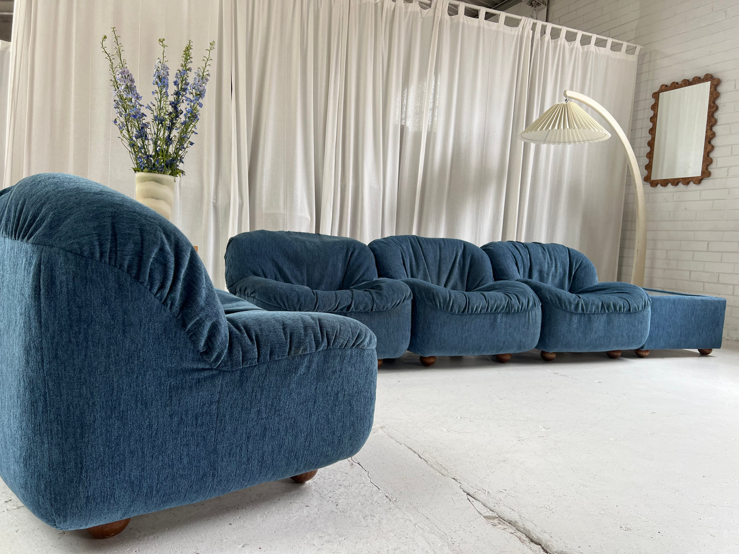 Zotta Vintage Corduroy Modular Chairs - Four Available