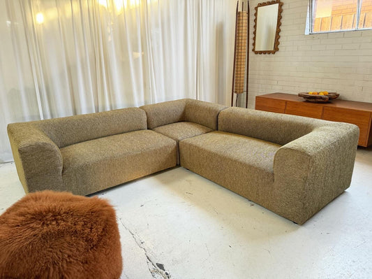 Bespoke Vintage Olive Modular Sofa Set