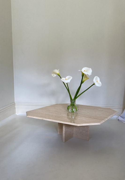 Vintage Travertine Coffee Table - Italy