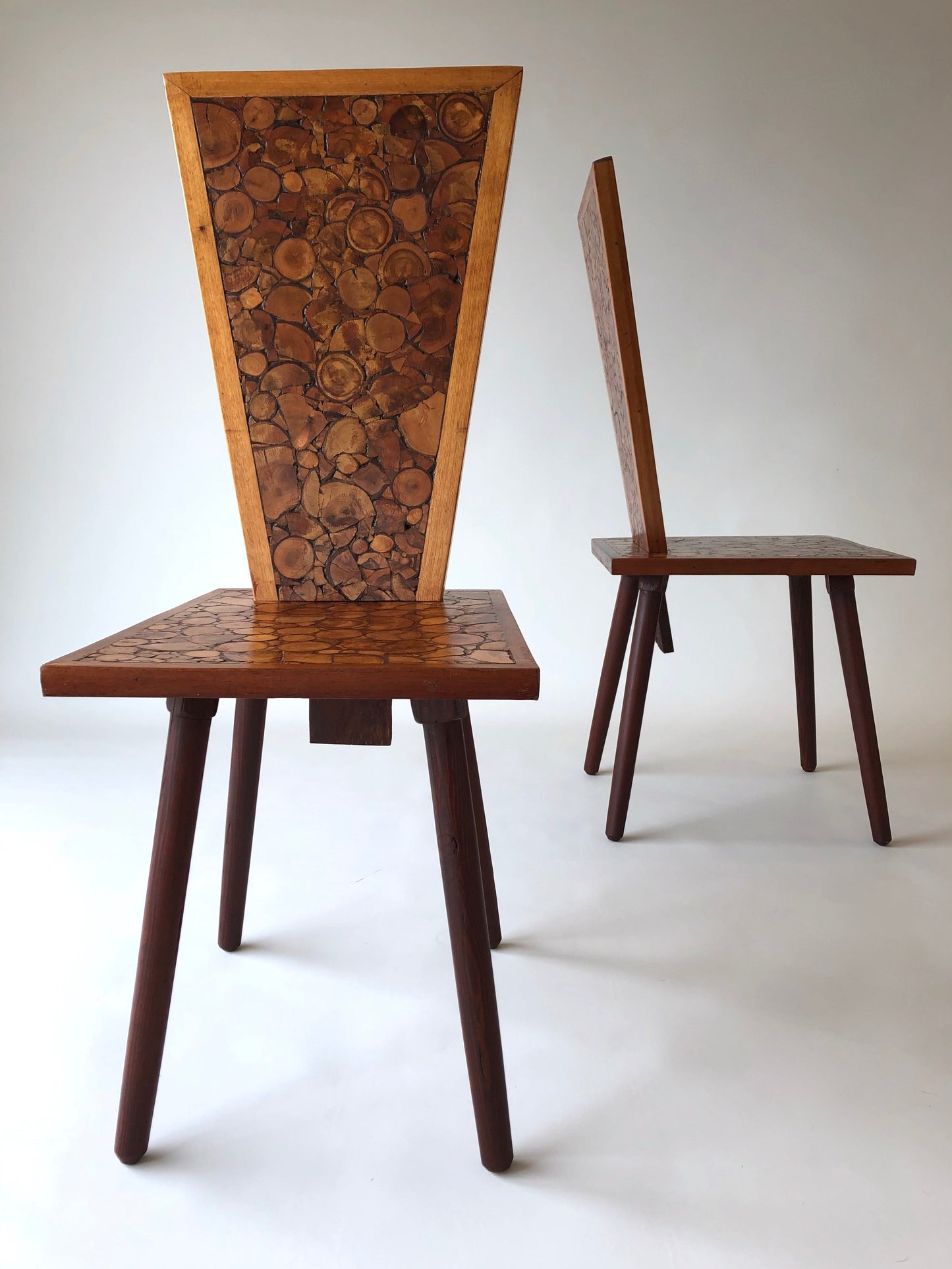 Set of Four Handcrafted Vintage Dining Chairs