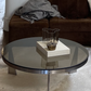 70s Vintage Brutalist Glass Coffee Table