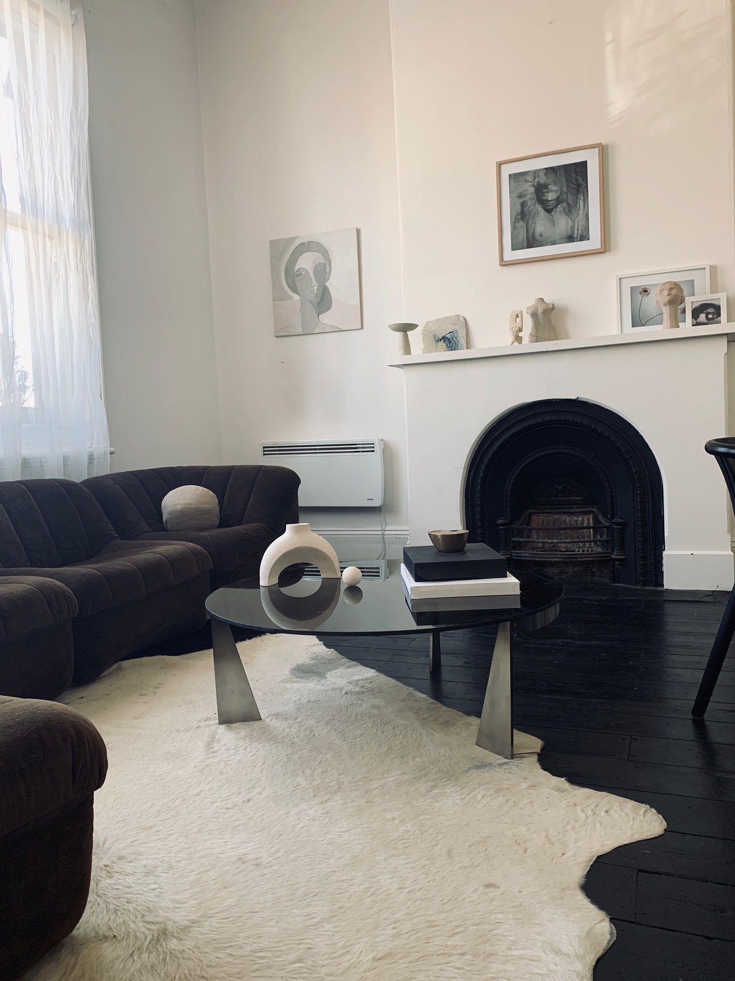 70s Vintage Brutalist Glass Coffee Table