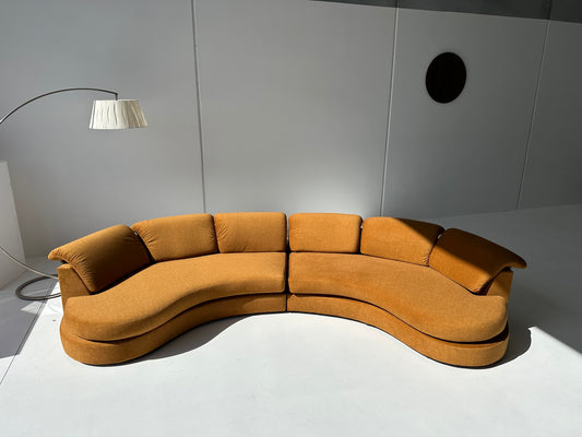 Curved Toffee Sofa