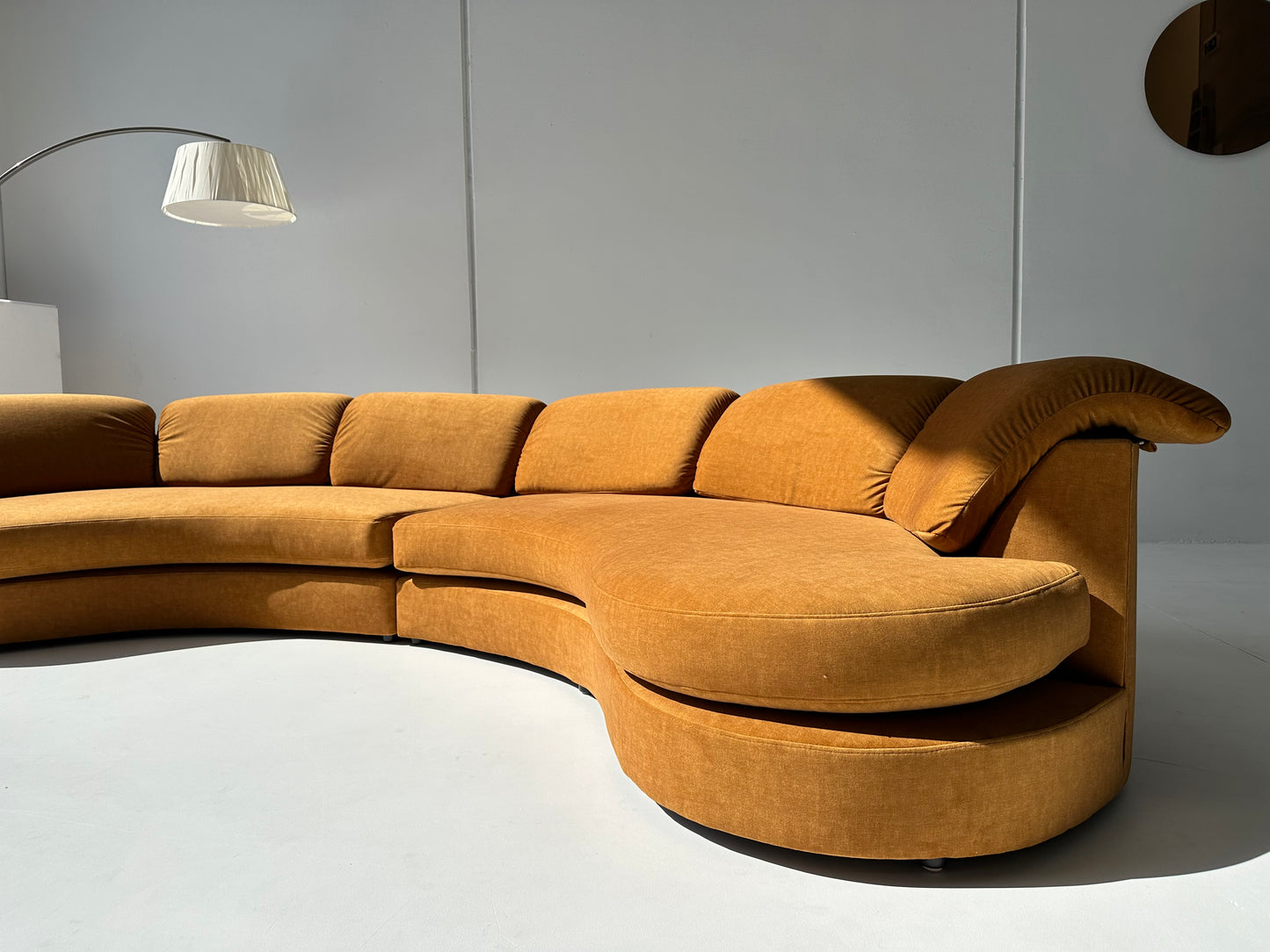 Curved Toffee Sofa