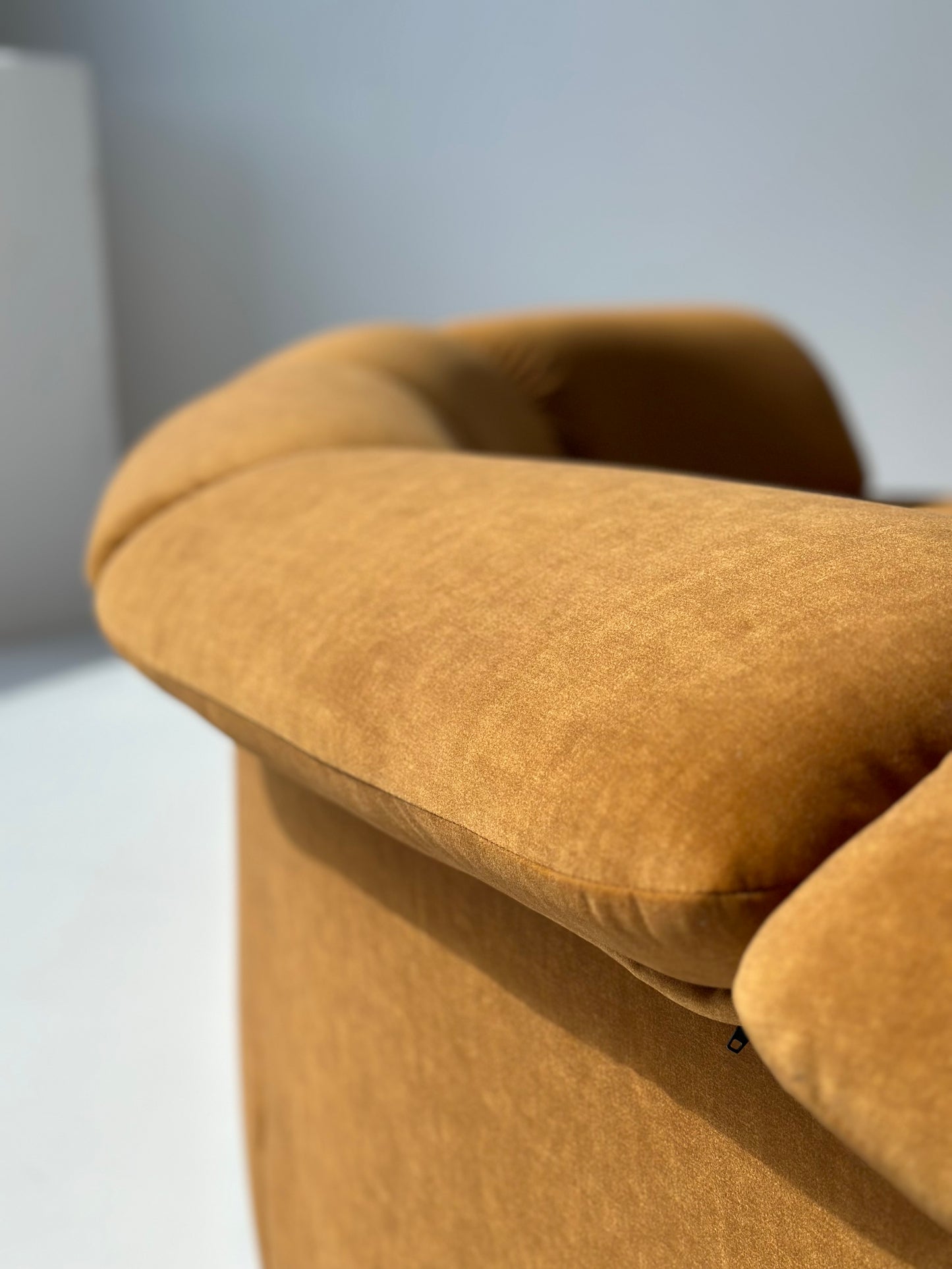 Curved Toffee Sofa