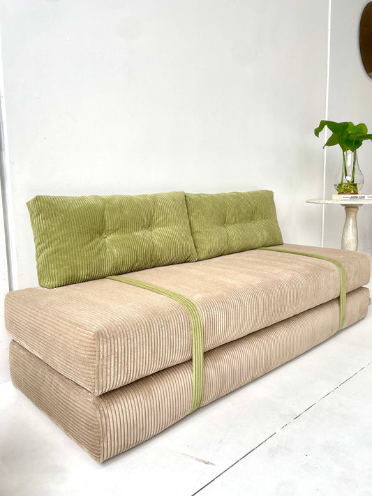 - Two Tone Corduroy Sofa/Mattress